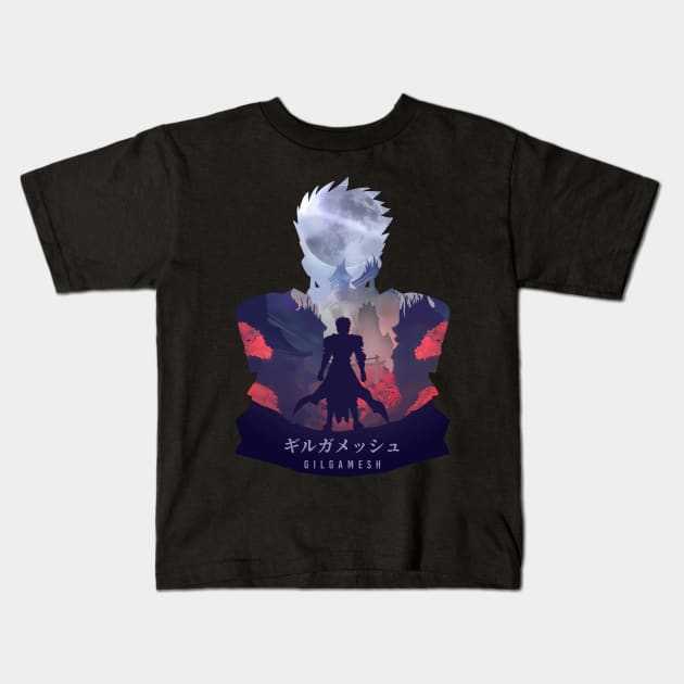 Gilgamesh - Dark Illusion Kids T-Shirt by The Artz